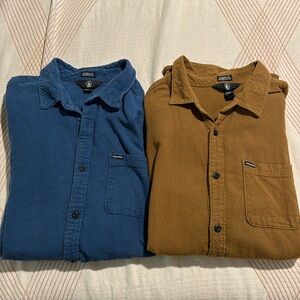 2 XXL Volcom Men’s Long sleeve Flannels